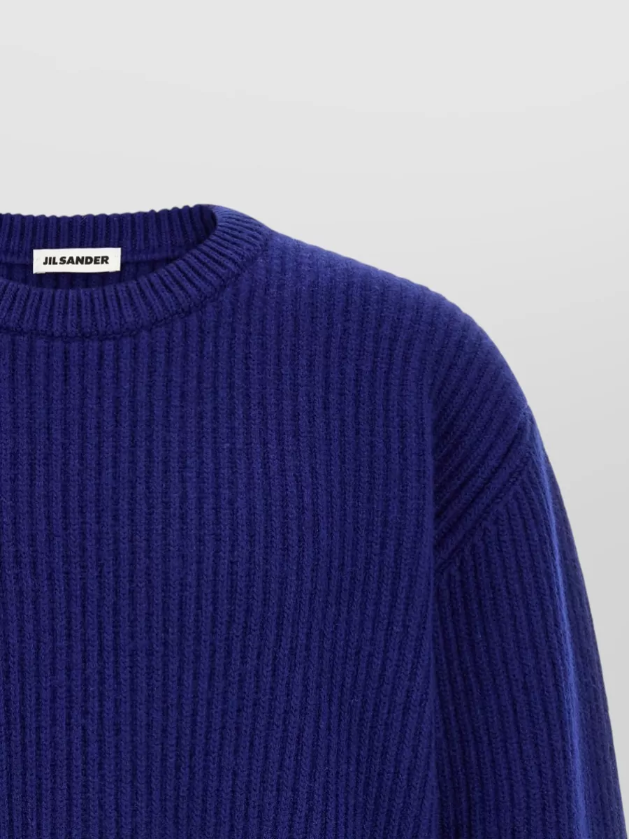 Jil Sander Ribbed Wool Crew Neck Jumper