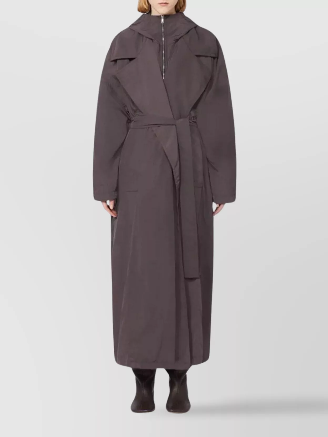 Sportmax Oversized Waterproof Jacket Belted Waist