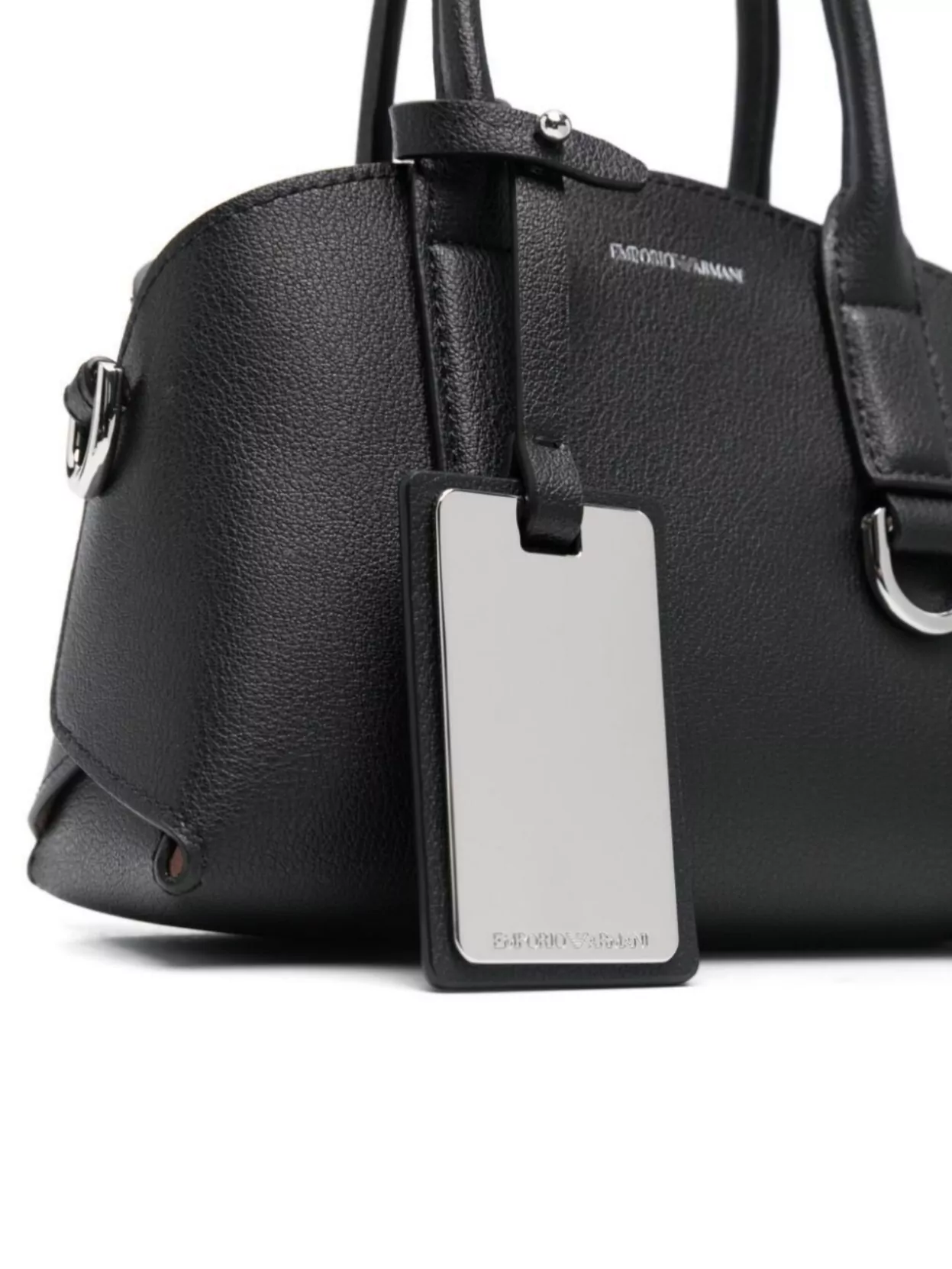 Emporio Armani Small Tote Bag In Recycled Leather