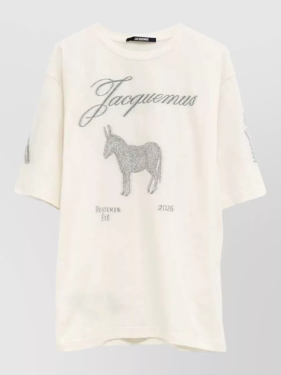 Jacquemus Graphic Cotton Crew Neck Short-Sleeve T-Shirt