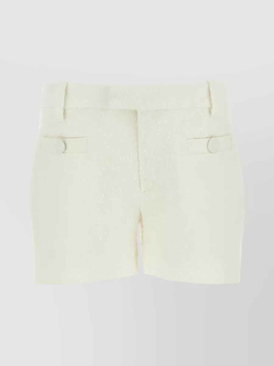 Shop Ami Alexandre Mattiussi Tailored Tweed Shorts In Beige