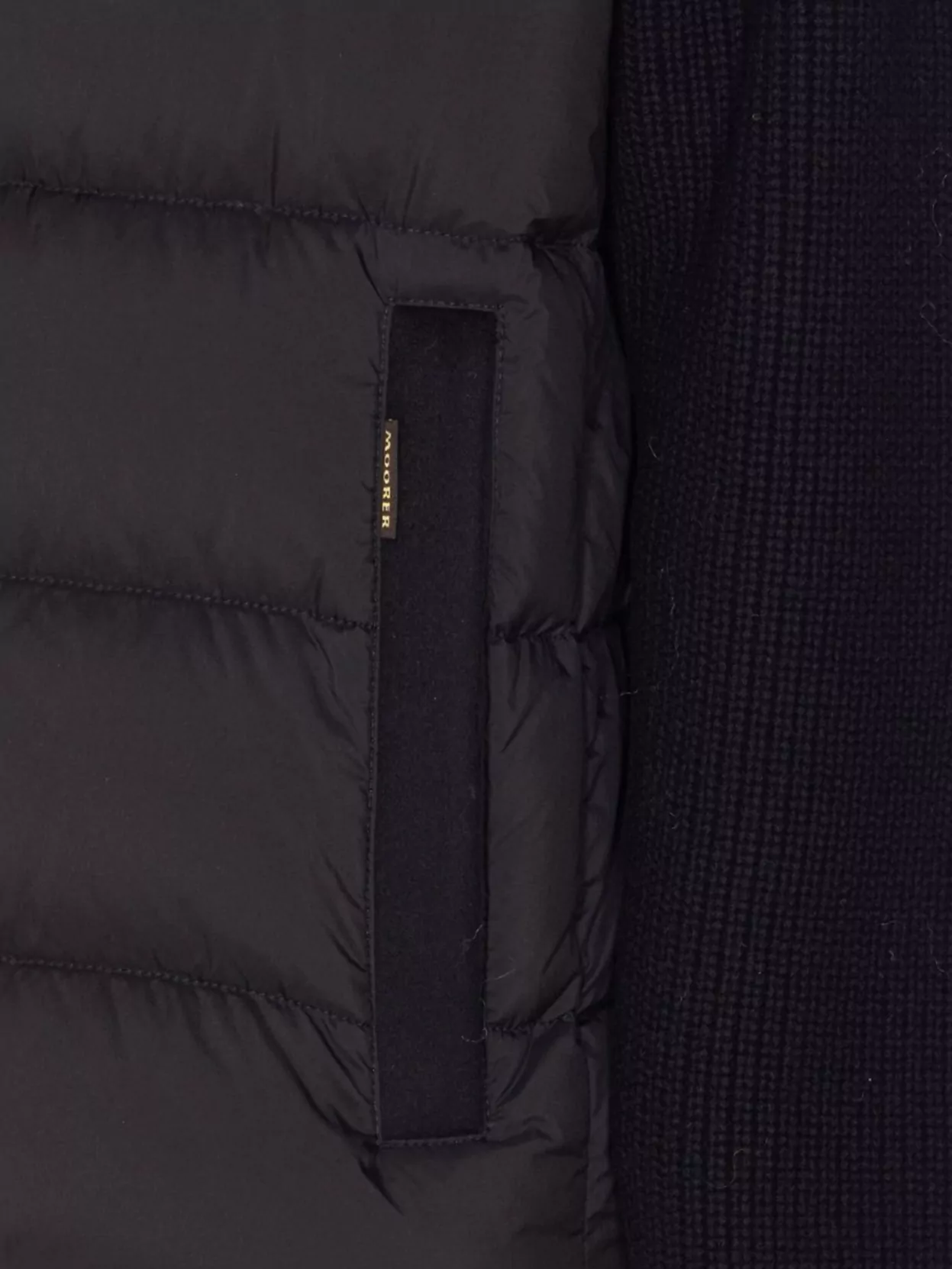 Moorer Hooded Padded Quilted Jacket Sleeves
