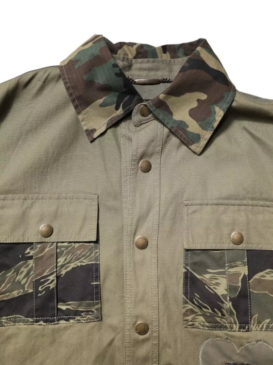 Dolce&Gabbana Cotton Camouflage Shirt And Pants Set