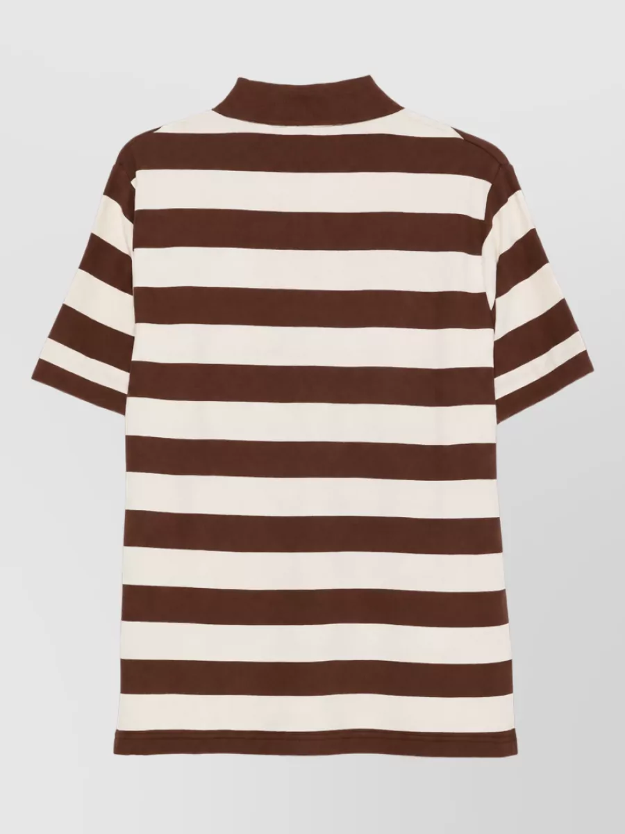 Icecream Striped Cotton Polo T-Shirt