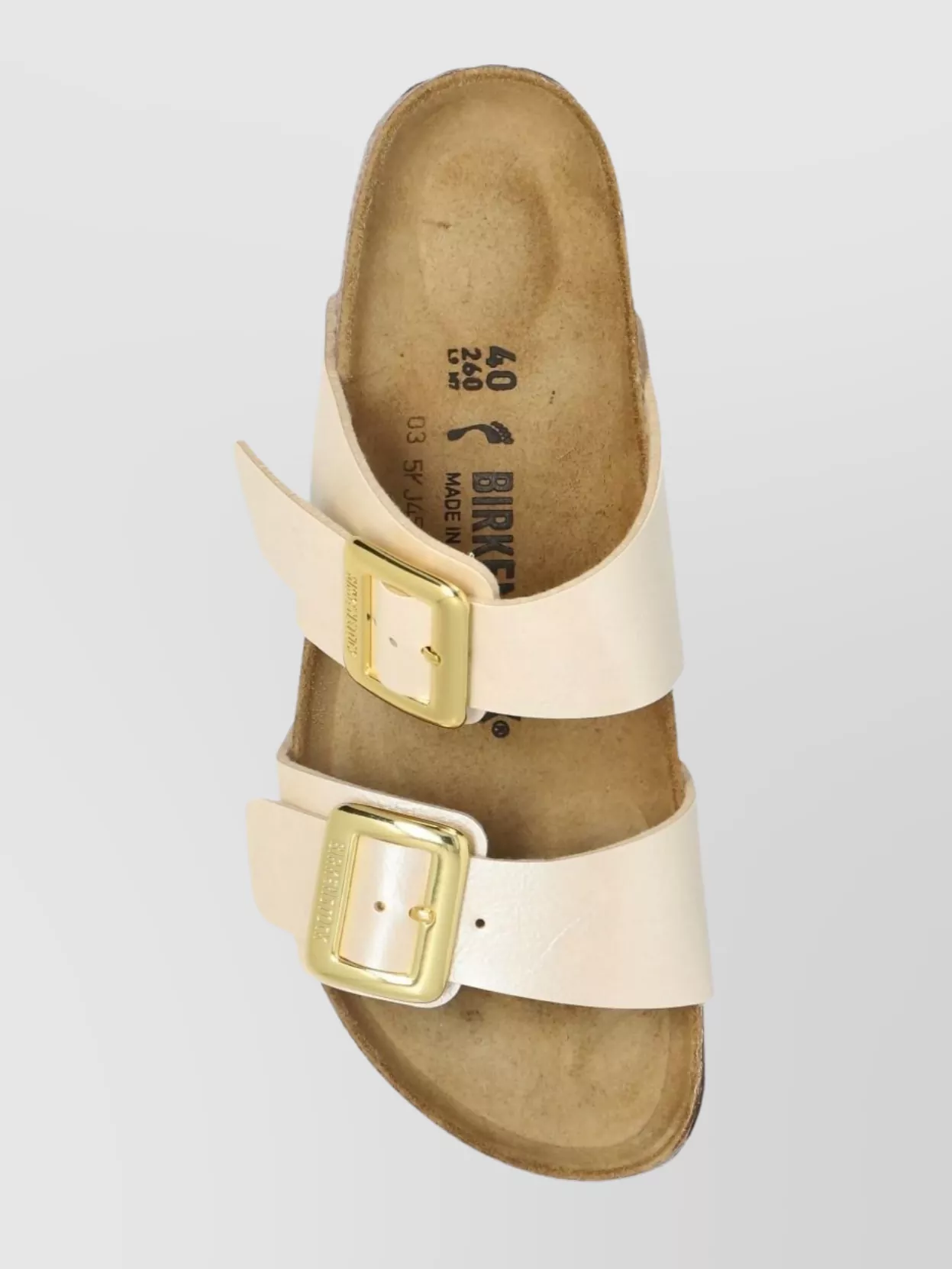 Birkenstock Arizona Slipper With Open Toe And Cork Sole In Neutrals