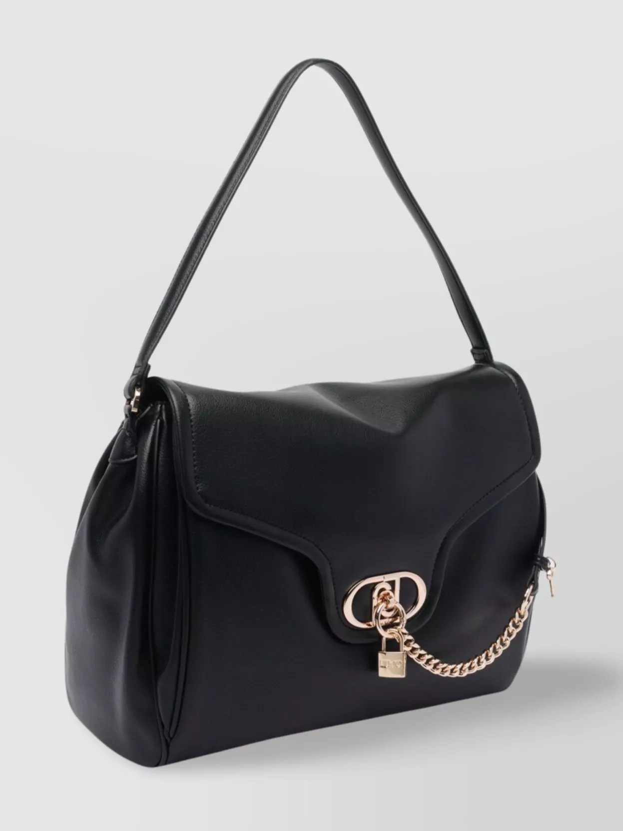 LIU •JO SHOULDER BAG WITH CHAIN DETAIL AND PADLOCK ACCENT