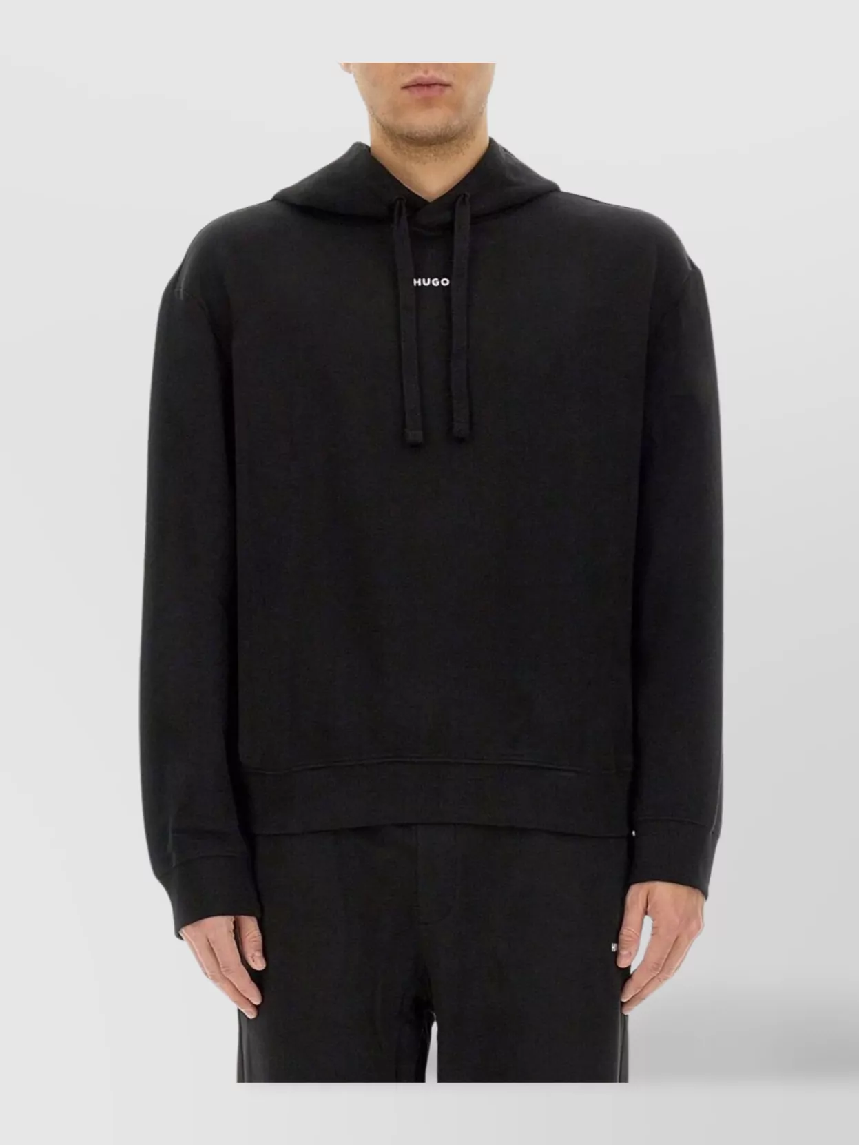 Hugo "Dapo" Hoodie Drawstring Hood And Cuffs With Ribbed Hem