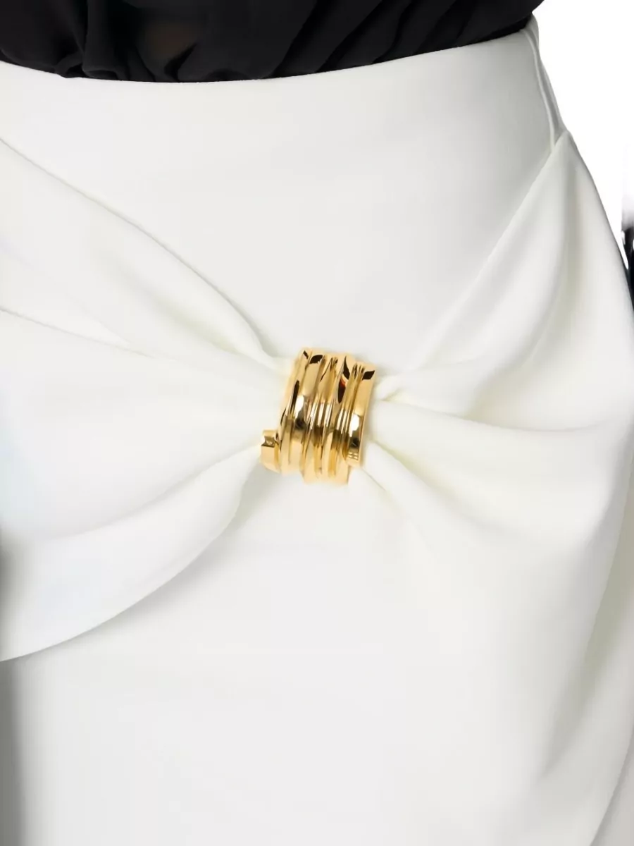 Elisabetta Franchi Asymmetric Draped Midi Skirt