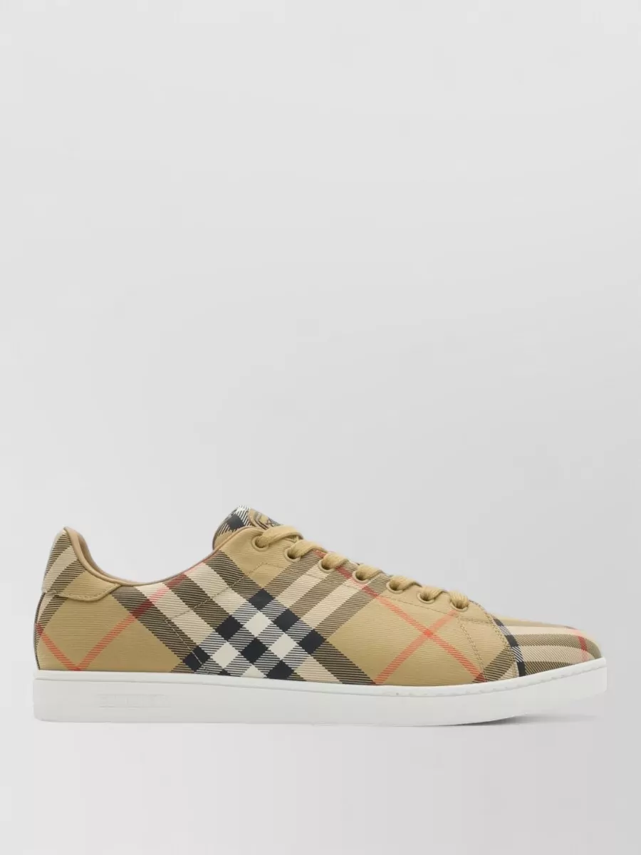Burberry Silk Nylon Low Top Lace Sneakers