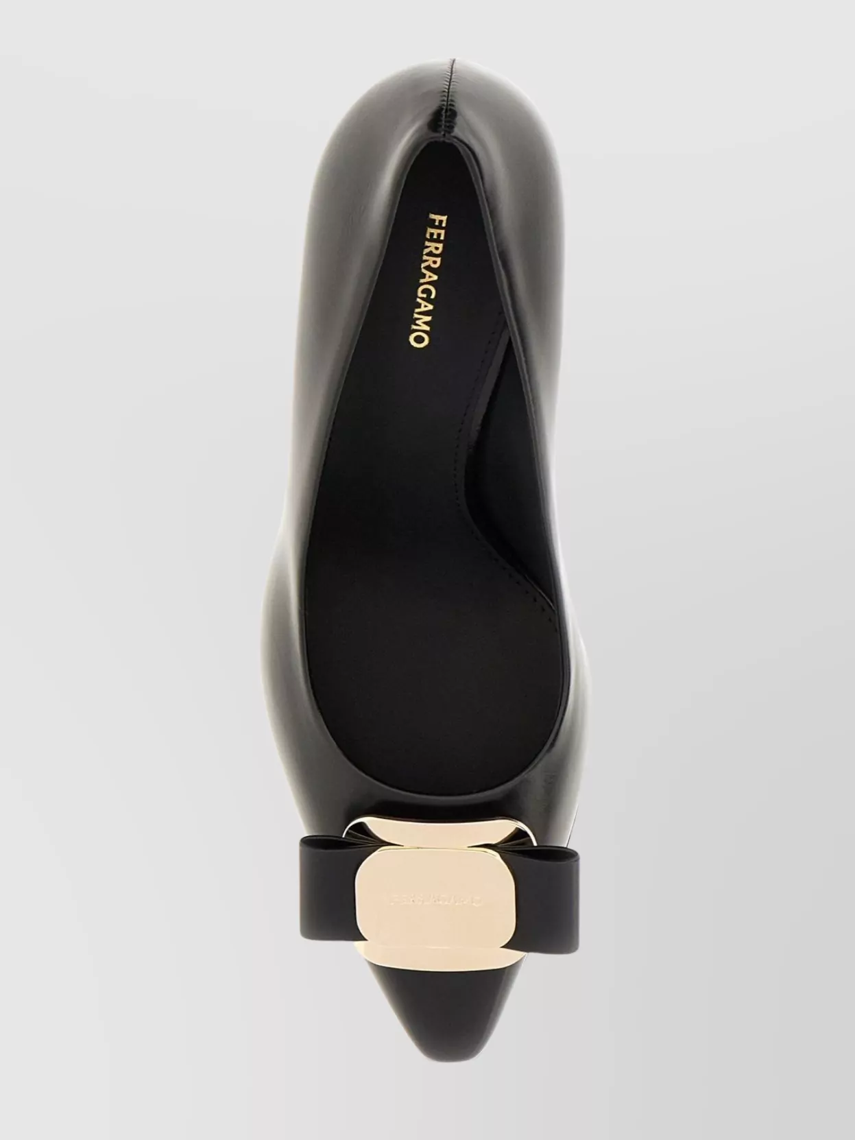 Ferragamo Nappa Leather Pumps Featuring Bow Detail