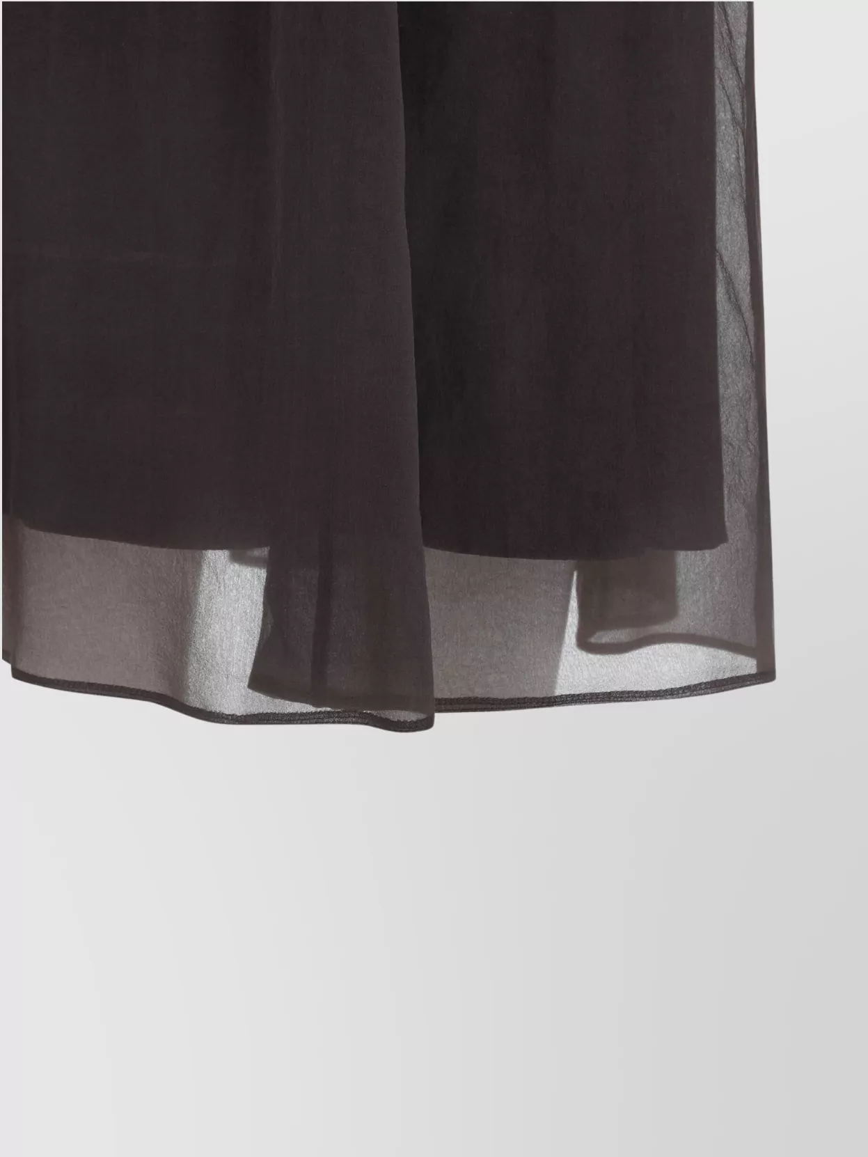 Brunello Cucinelli Silk A-Line Midi Skirt