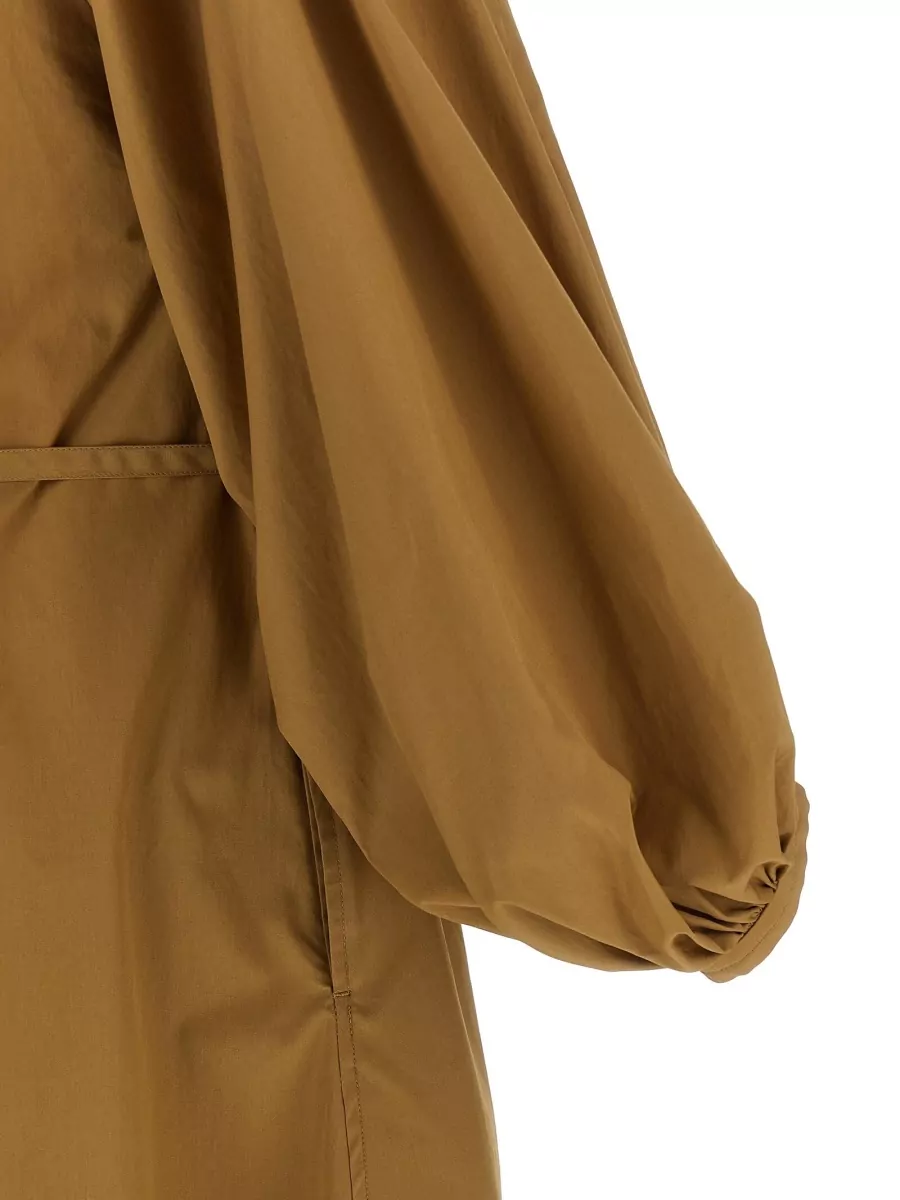 Loulou Studio Vitti Dress Belted Waist Long Balloon Sleeves