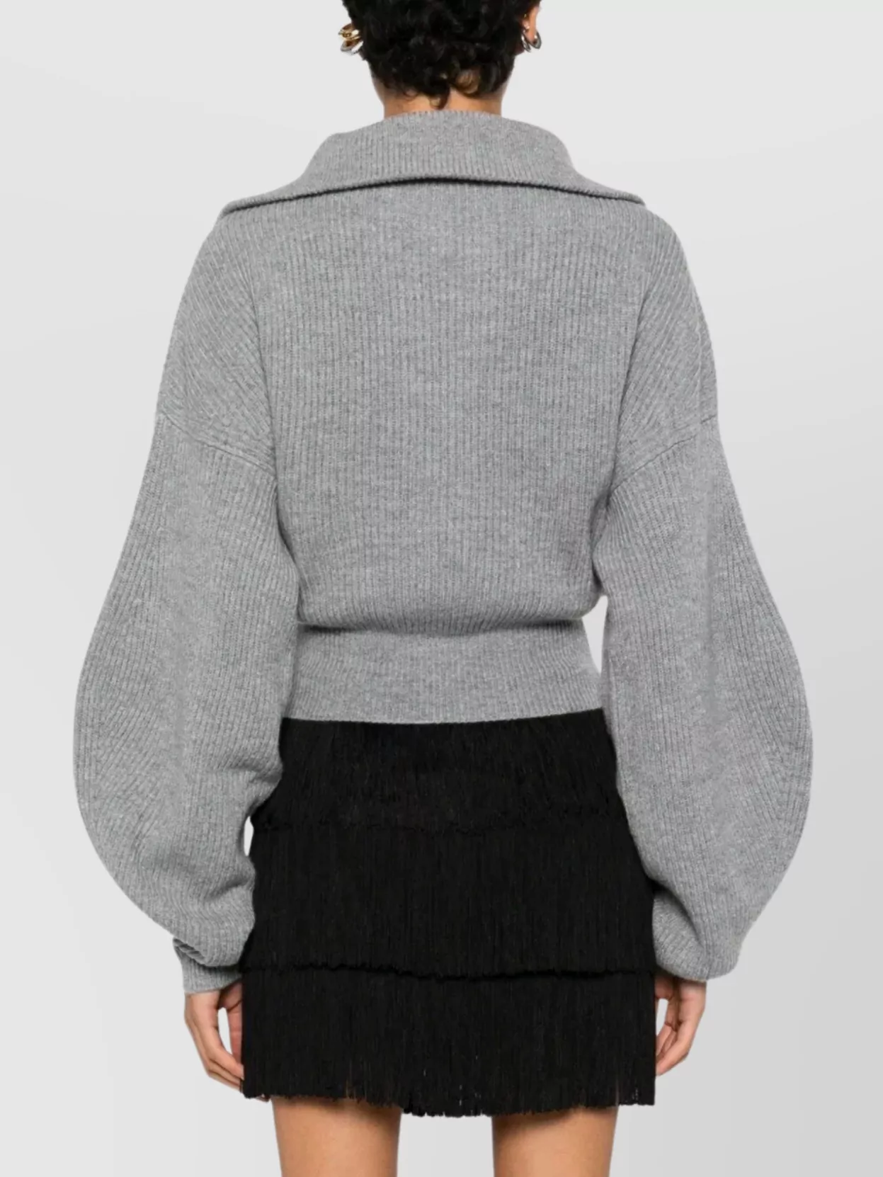 Sportmax Knitwear With Collared Neck And Cropped Length
