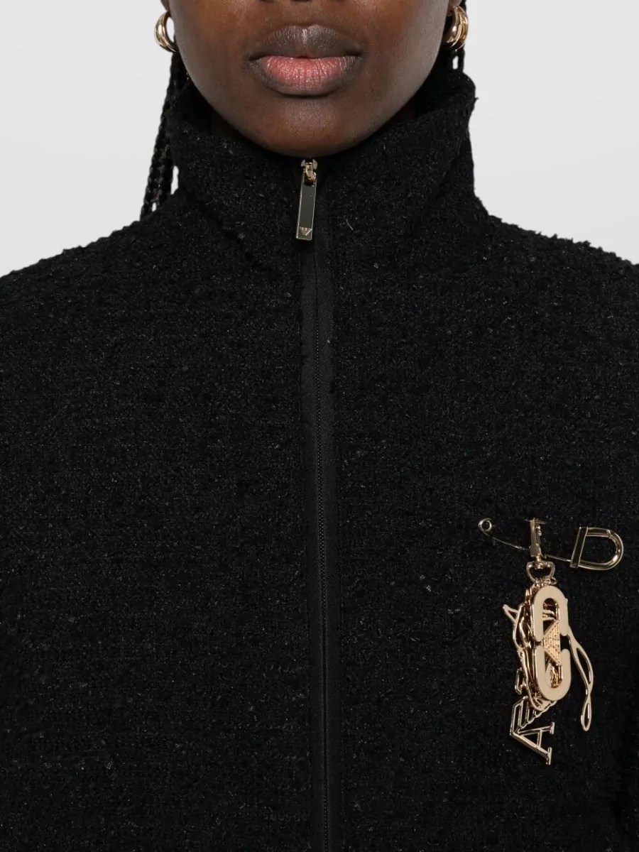 Emporio Armani Textured Appliqué Blouson Jacket