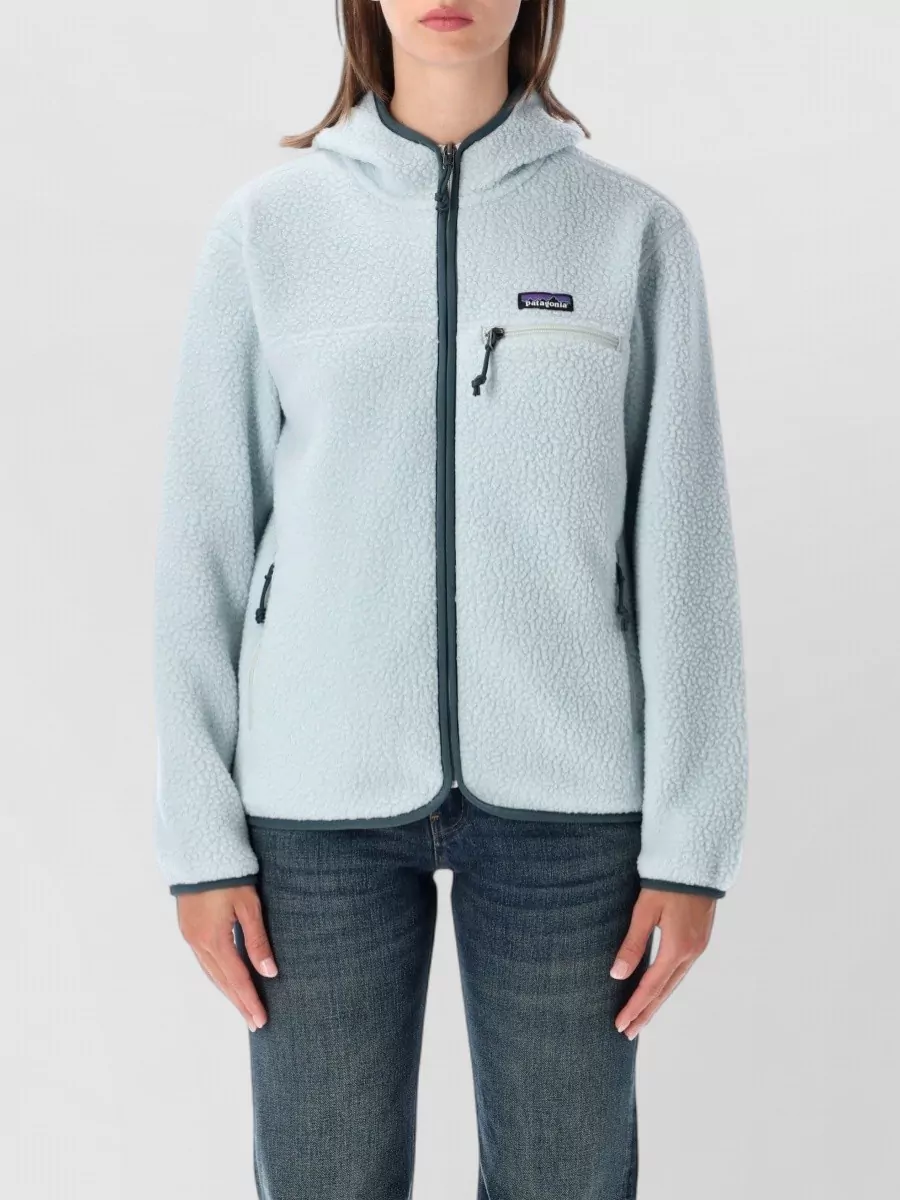 Patagonia recycled fleece hooded zip jacket