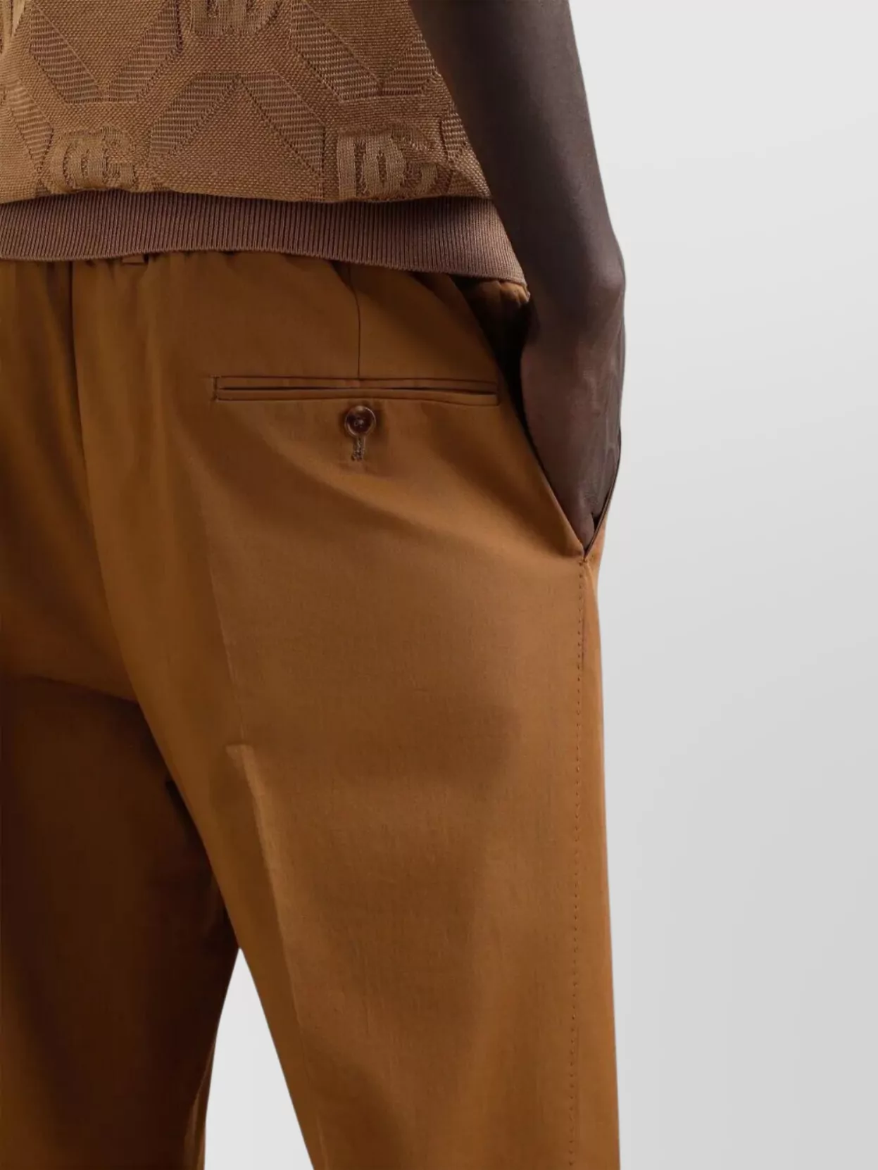 Dolce&Gabbana Cotton Trousers Featuring Belt Loops