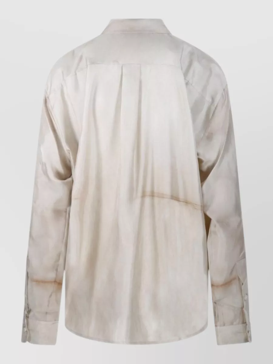 Pierre Louise Mascia Silk Floral-Print Long-Sleeve Shirt