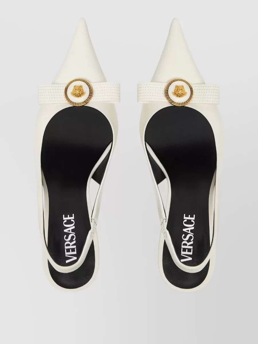 Versace Leather High-Heel Pumps