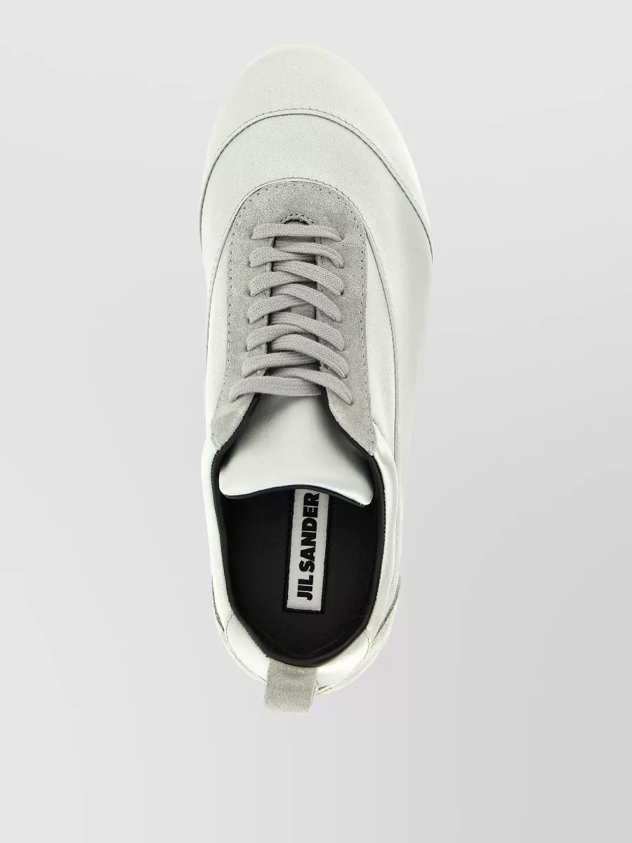 Jil Sander Etage Low Top Sneakers Suede Pull Tab