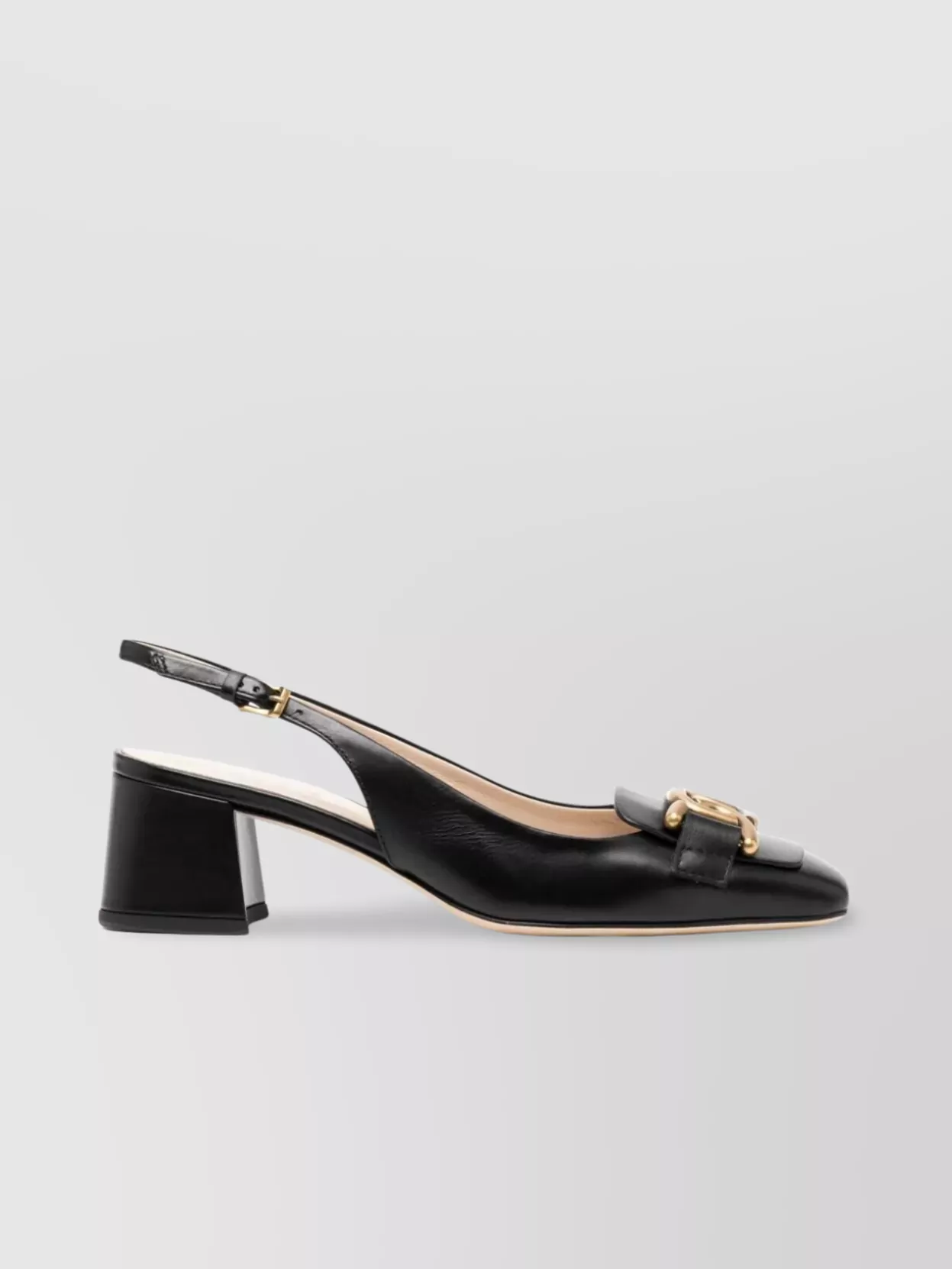 TOD'S KATE SLINGBACK PUMPS CHAIN DETAIL