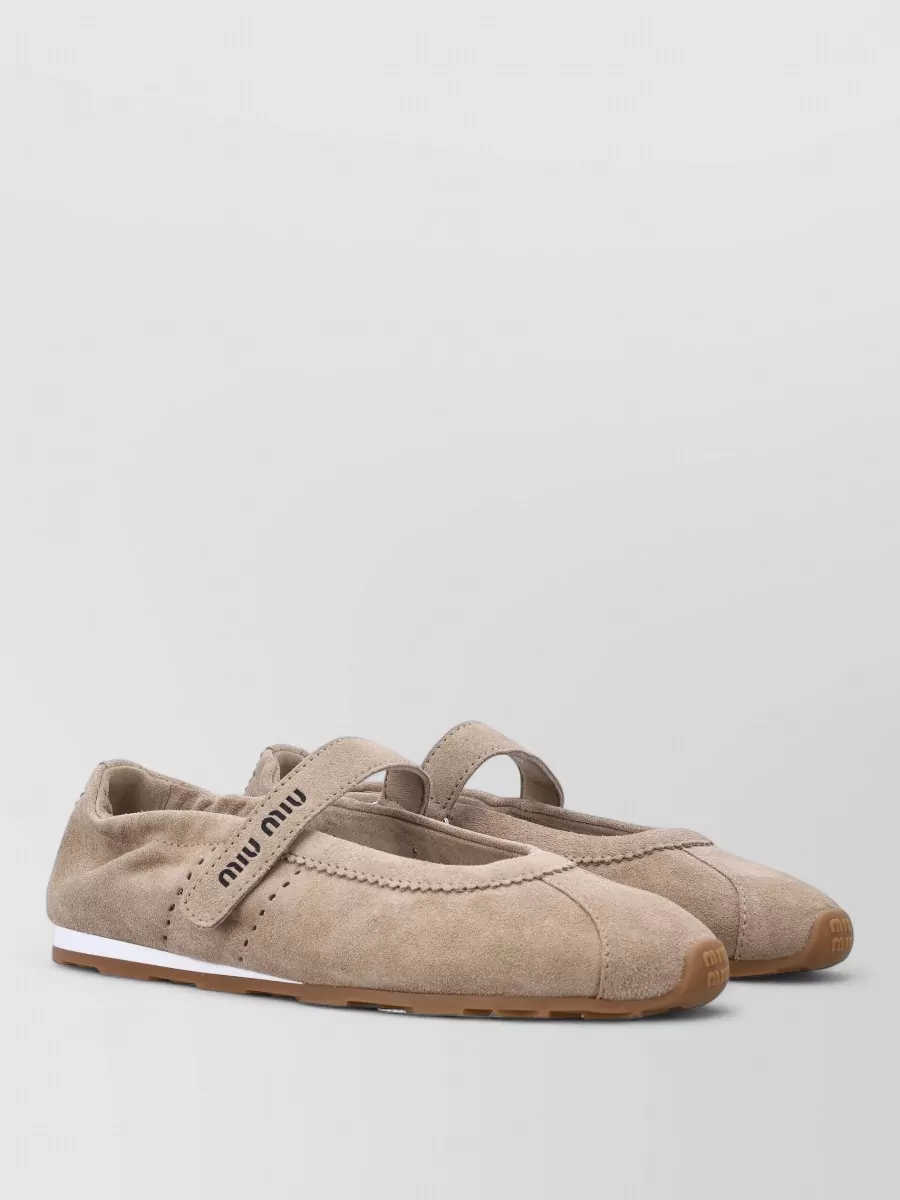 Miu Miu leather ballerina shoes