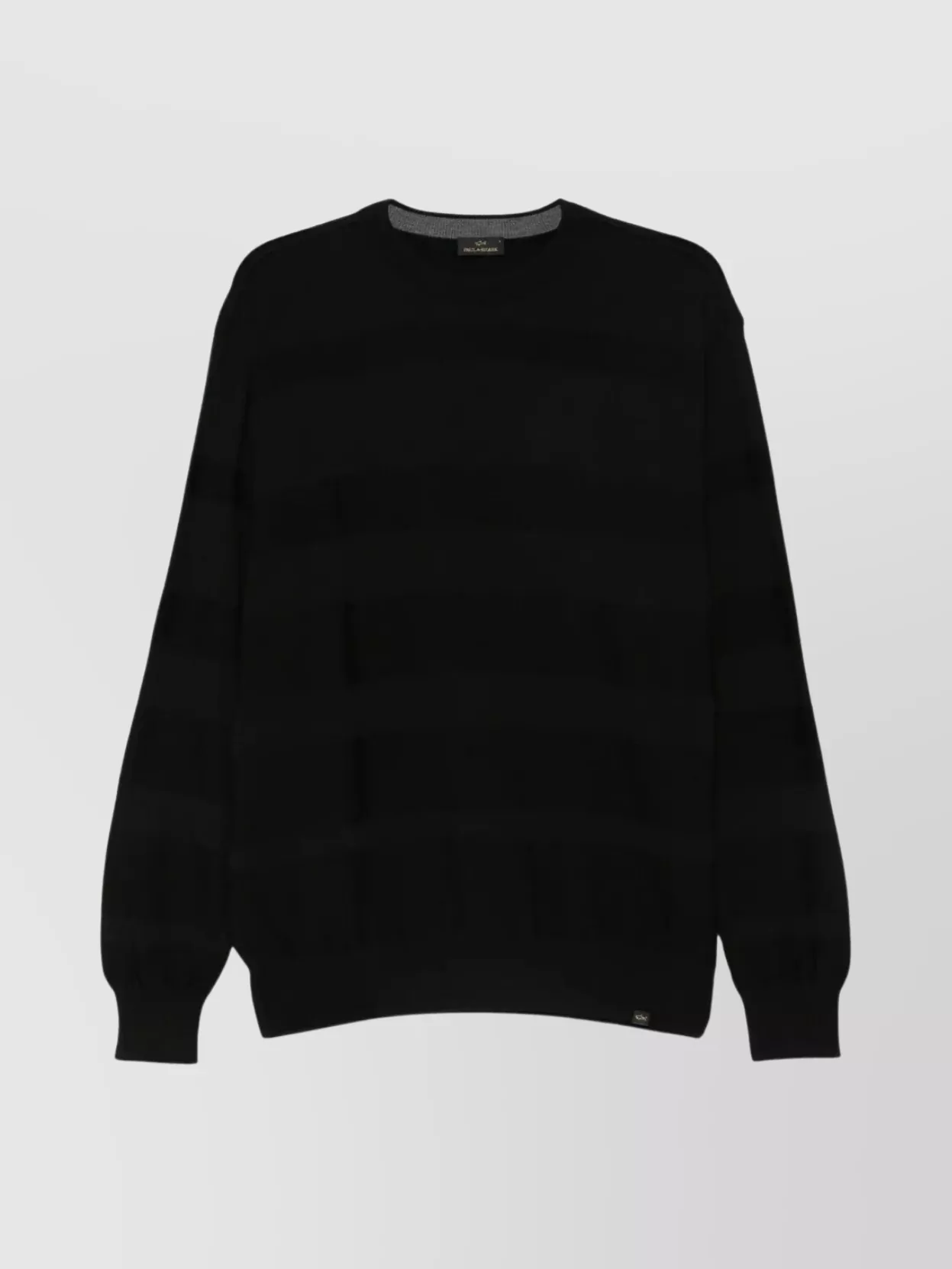 Paul & Shark Wool Striped Crew Neck Sweater In Black