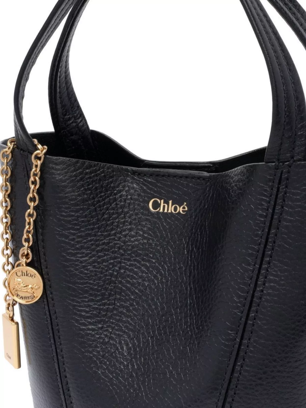 Chloé Structured Shoulder Bag Gold Hardware