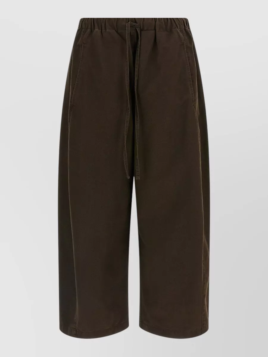 Entire Studios cotton loose barrel-leg knee-length shorts