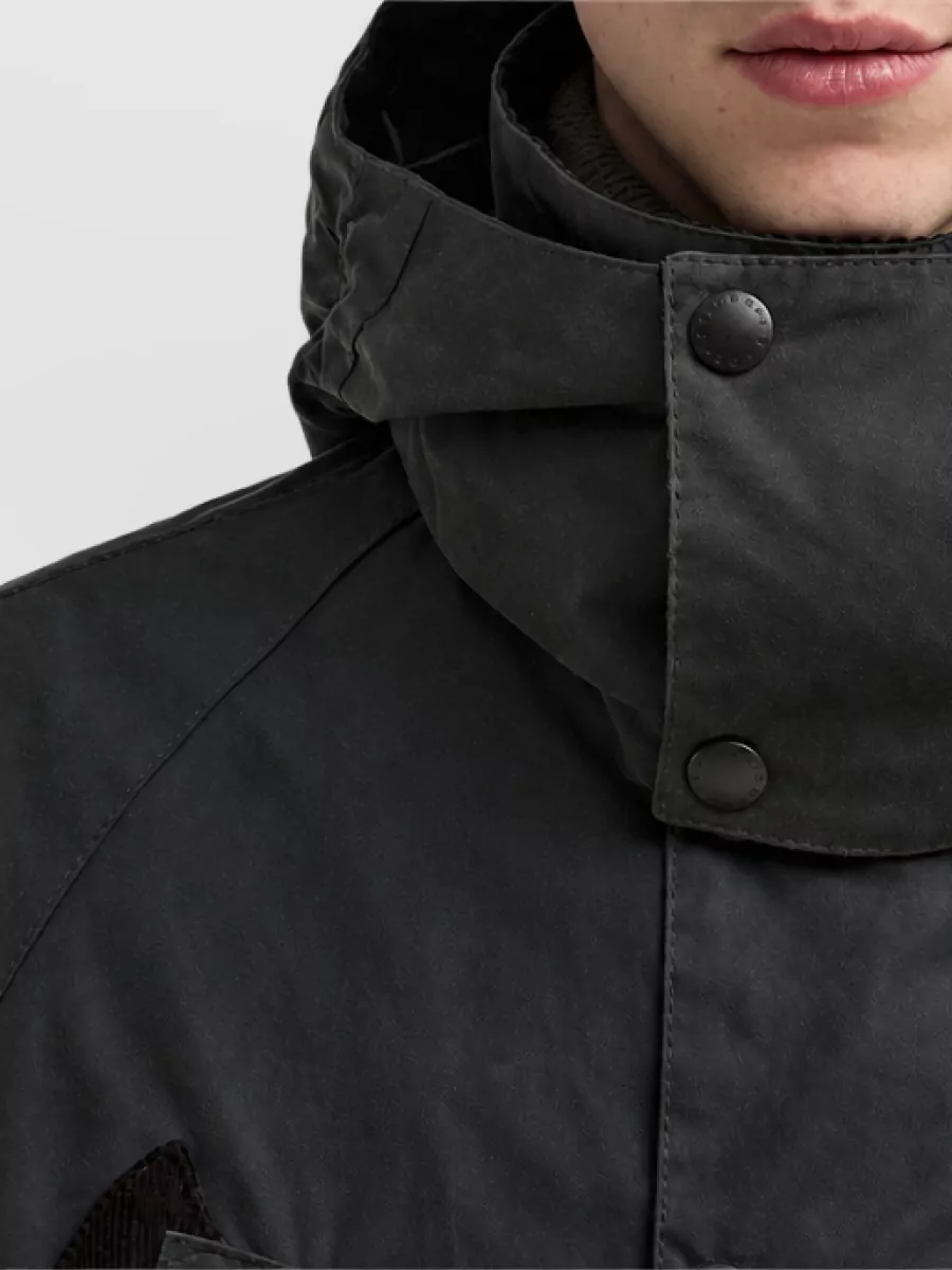 Barbour Waxed Cotton Long Padded Coat