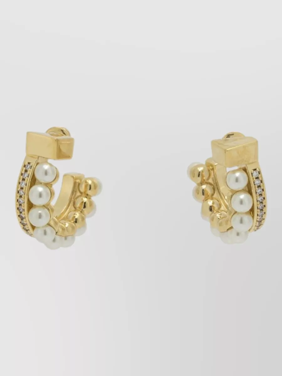 Ferragamo Pearl Hoop Earrings