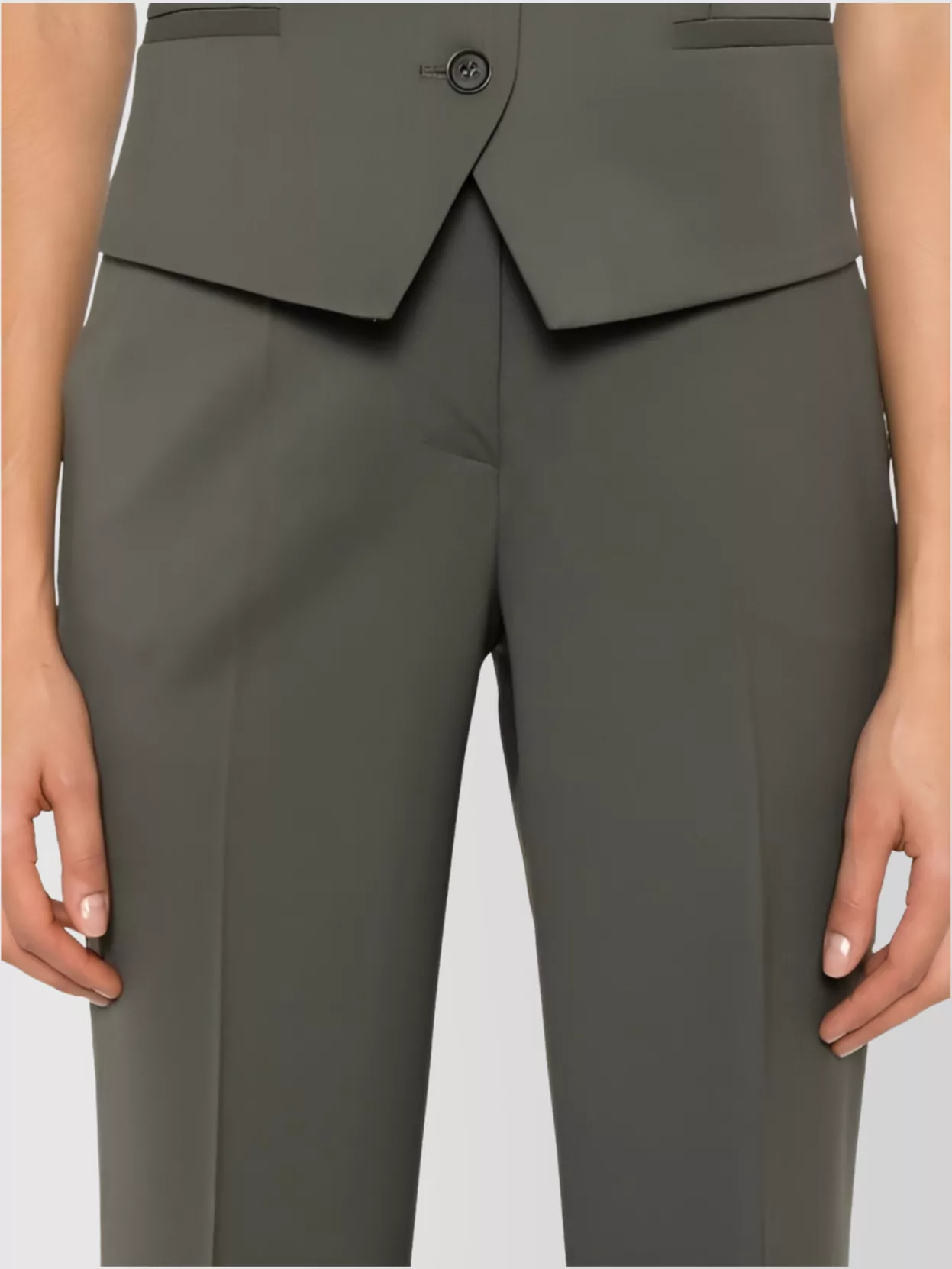 Parosh Wool-Blend Trousers Front Pleats