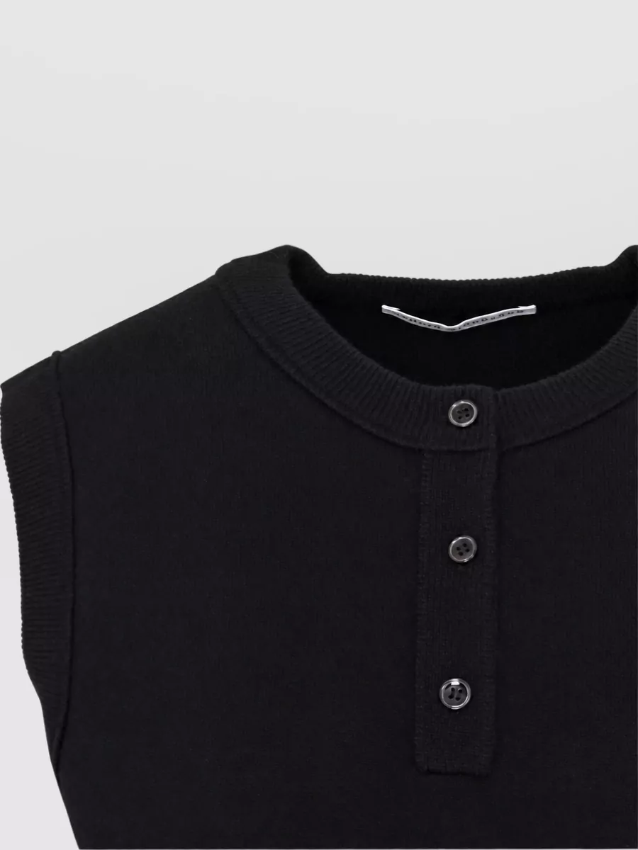 Studio Nicholson Cashmere Wool Sleeveless Crew Neck Knit Vest