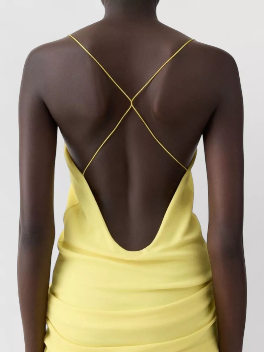 Jacquemus Abiha Long Dress Draped Open Back