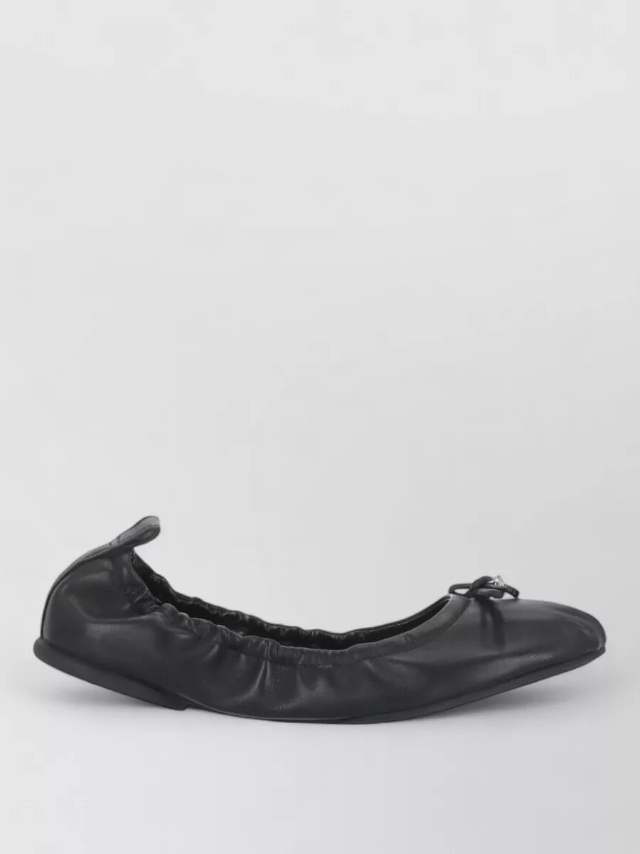 Hogan Leather Lace-Up Ballet Flats