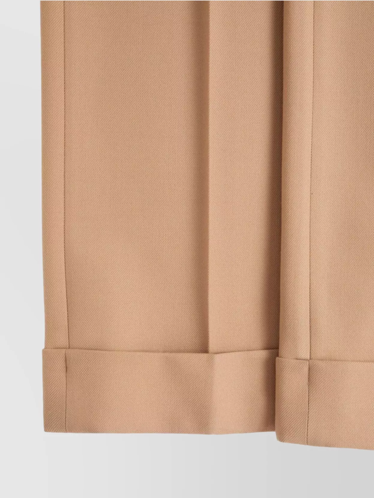 Valentino Garavani Wide-Leg Trousers With Cuffed Hem And Pleats