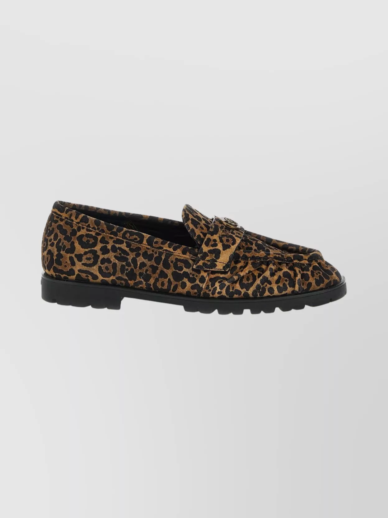 Pinko Animal Print Loafers Rubber Sole