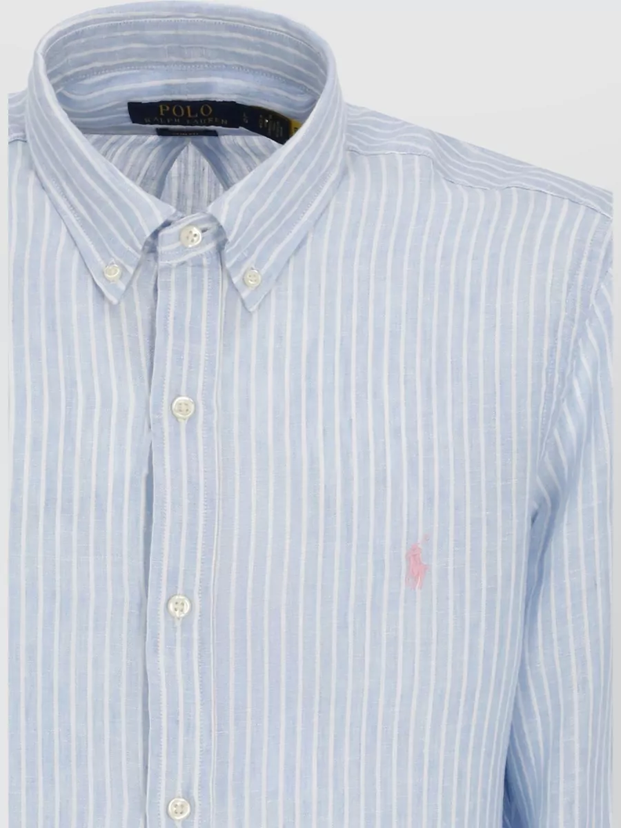 Ralph Lauren Striped Linen Long-Sleeve Shirt