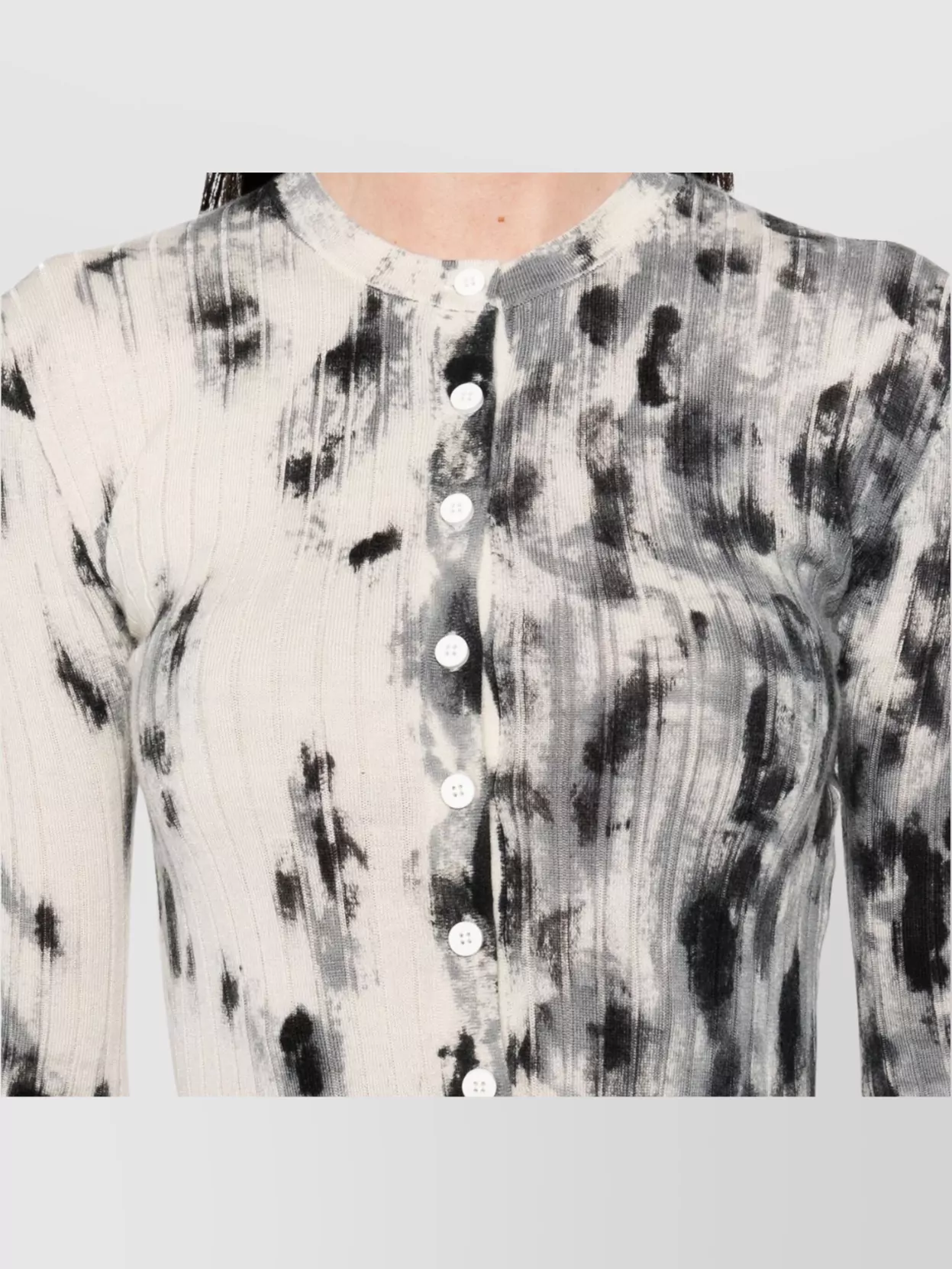 The Attico Animal Print Crew Neck Dress