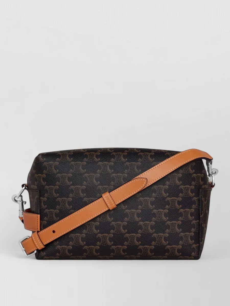 Celine leather trimmed clutch bag