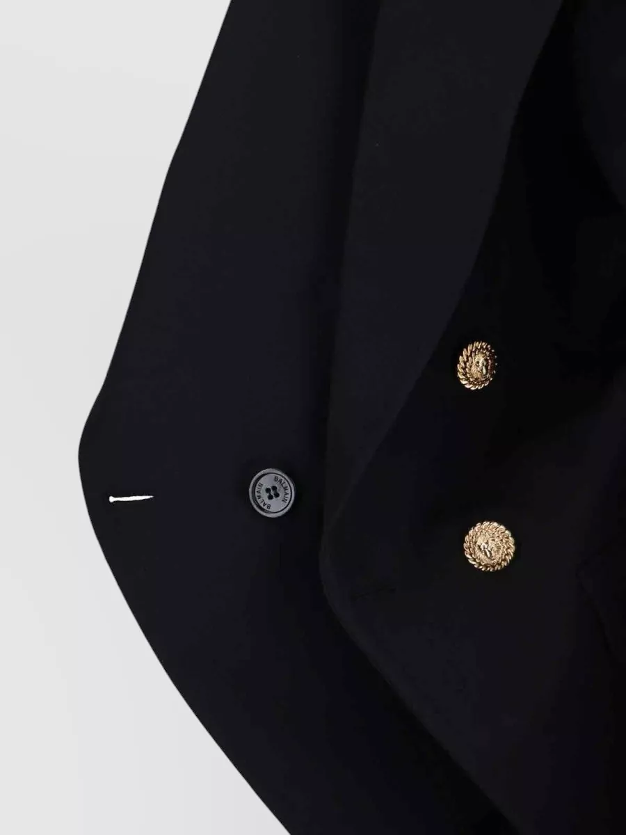 Balmain Double Breasted Blazer Gold Tone Buttons