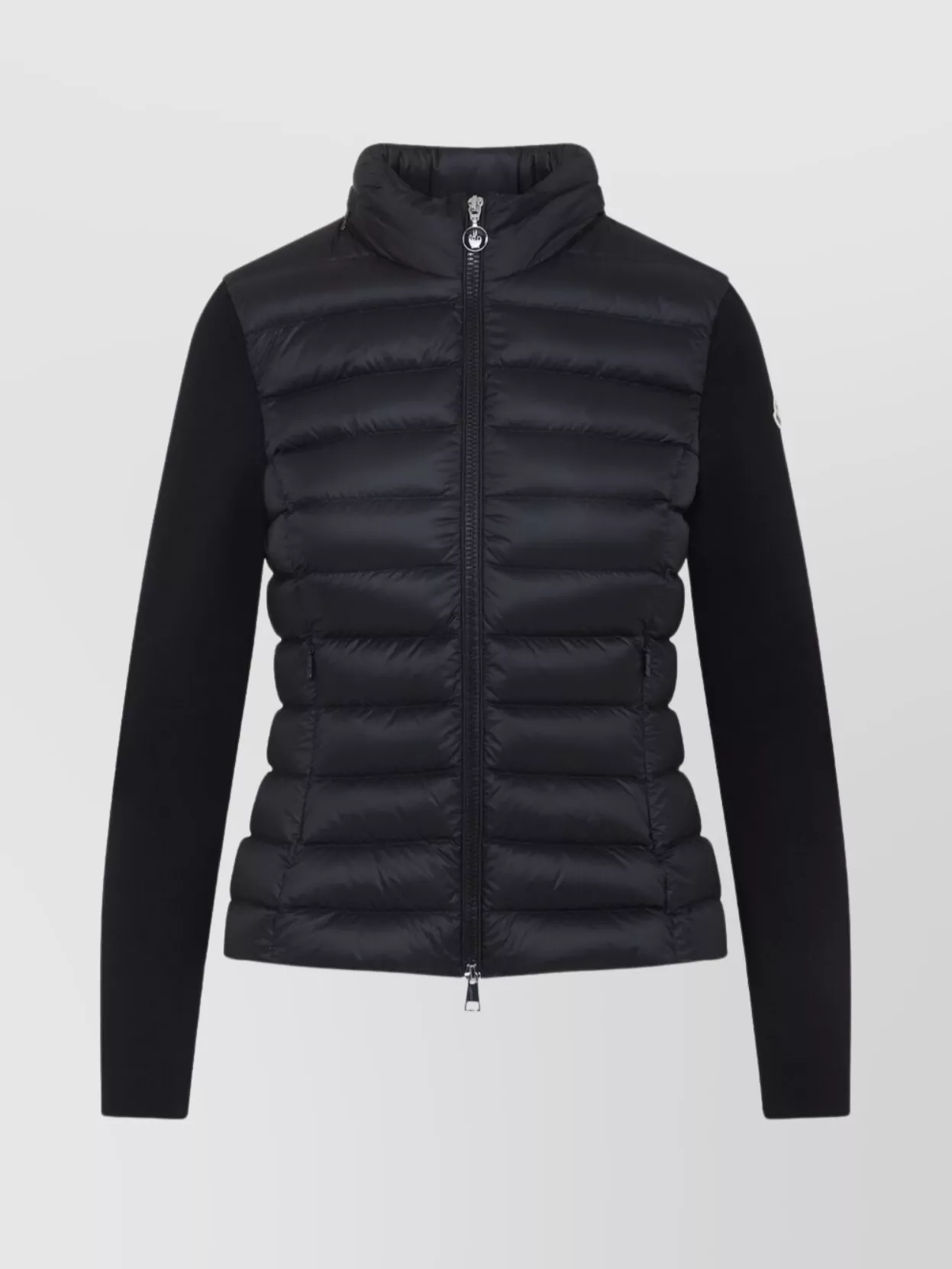 Moncler Wool Jacket With Standing Collar And Padded Design
