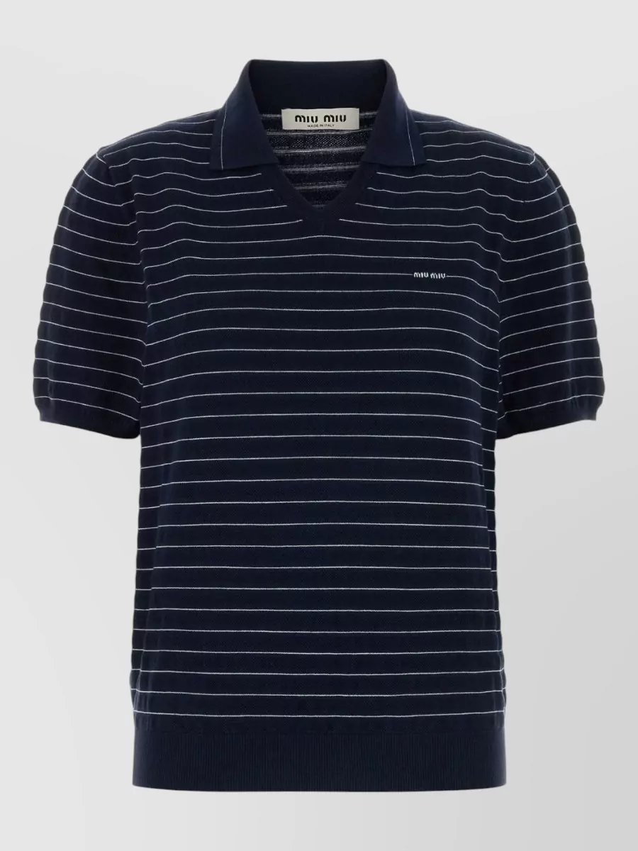 Miu Miu Embroidered polo shirt