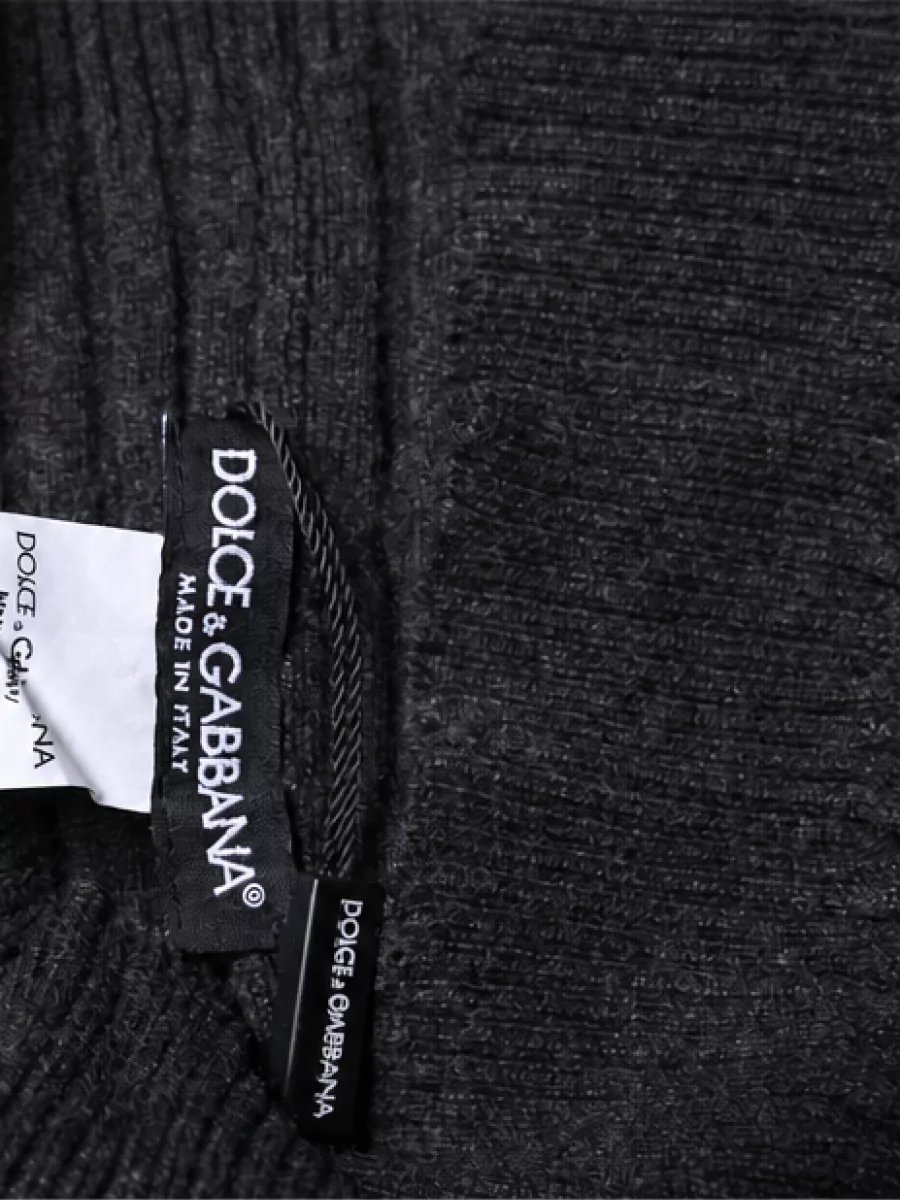 Dolce&Gabbana Cashmere Ribbed Knit Scarf