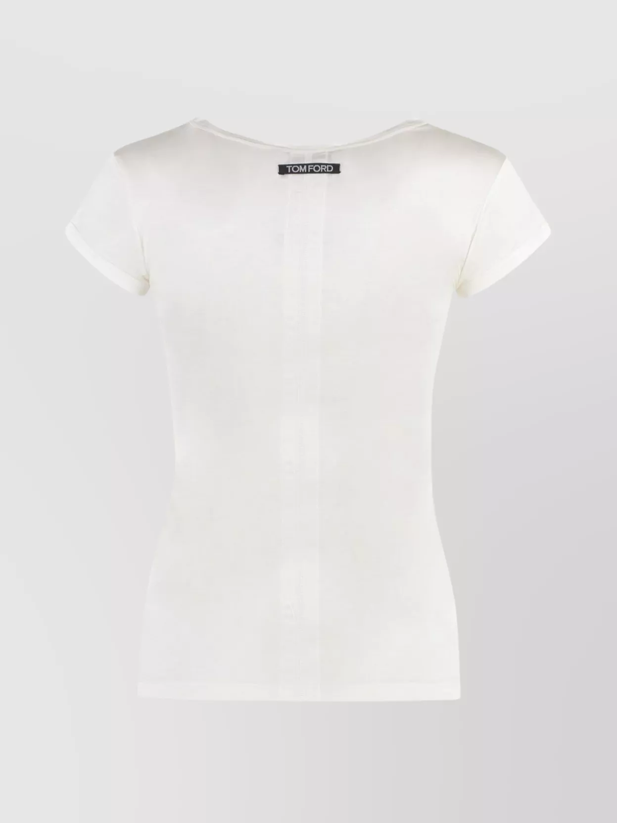 Tom Ford Silk T-Shirt With Cap Sleeves And Printed Design