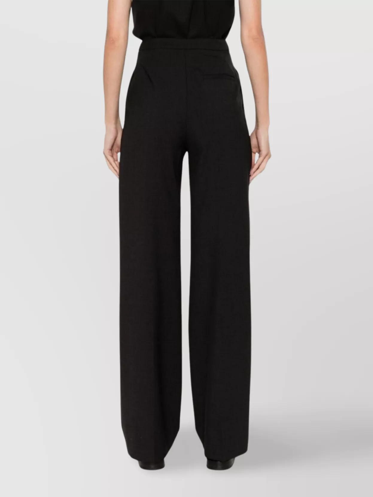 Loulou Studio High Waist Wide-leg Trousers With Belt Loops In Blue