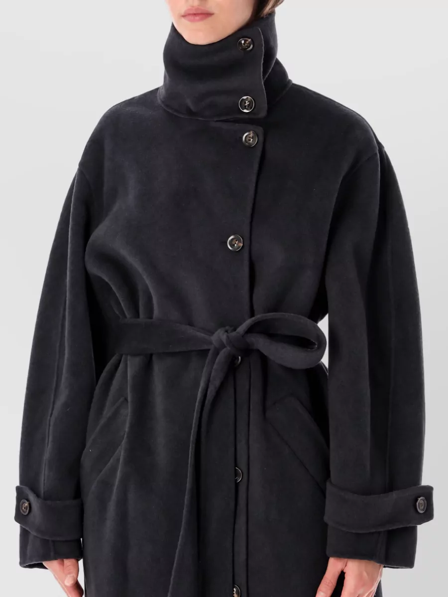 Soeur Cashmere Wool Single Breasted Coat