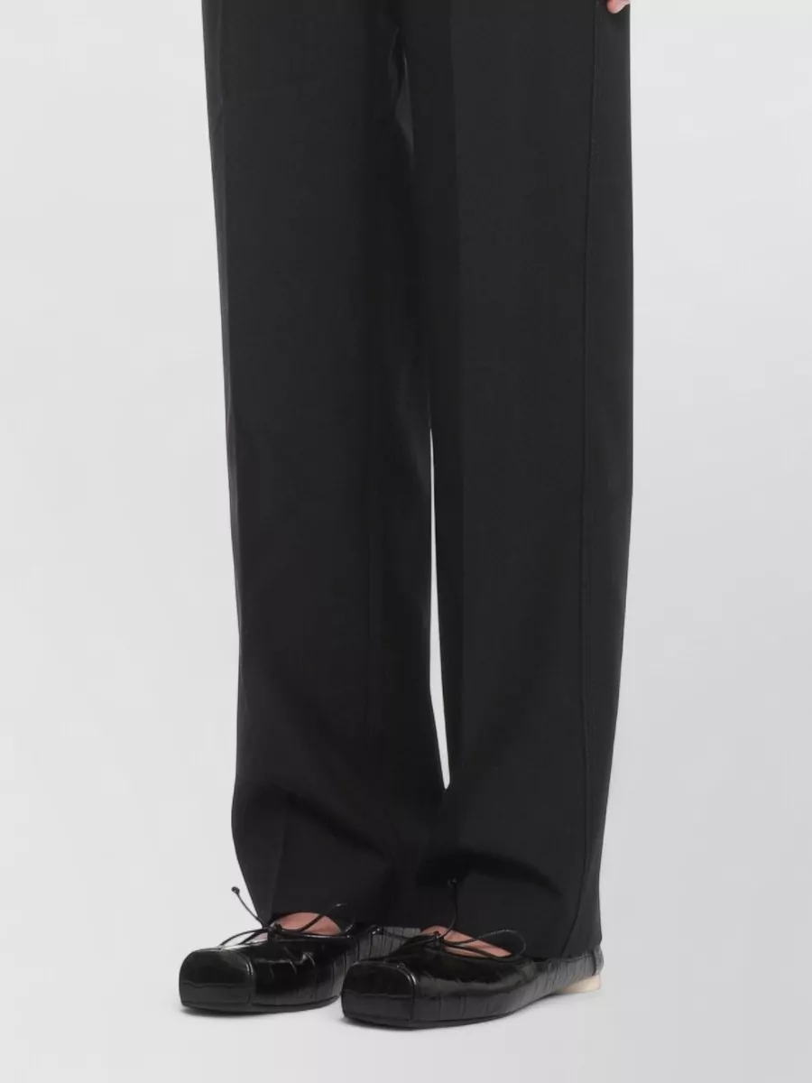 Mm6 Maison Margiela Wool Trousers Front Pleats Side And Back Pockets
