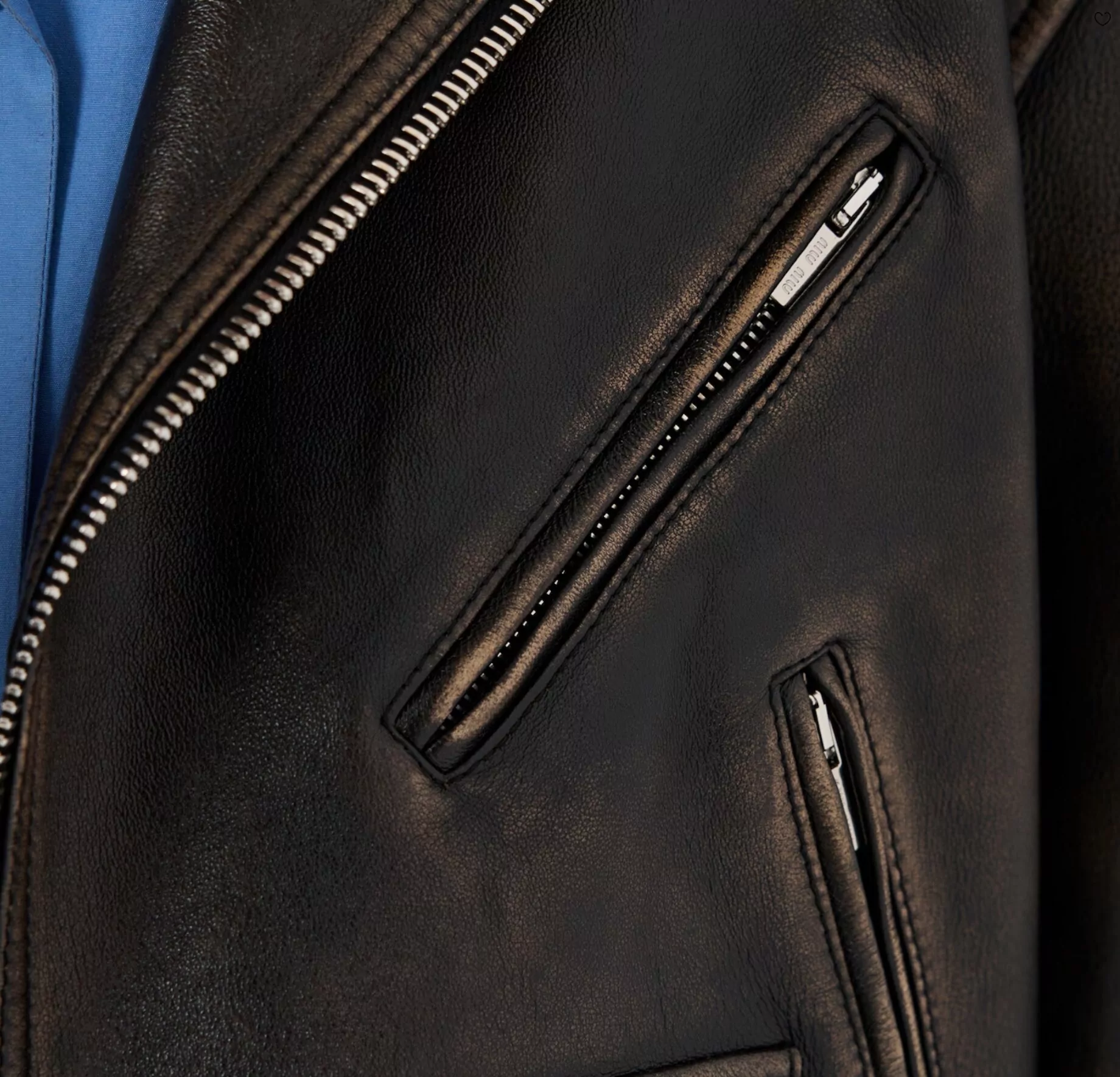 Miu Miu Leather Biker Jacket