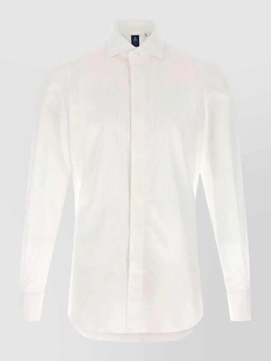 Finamore cotton poplin long-sleeve shirt