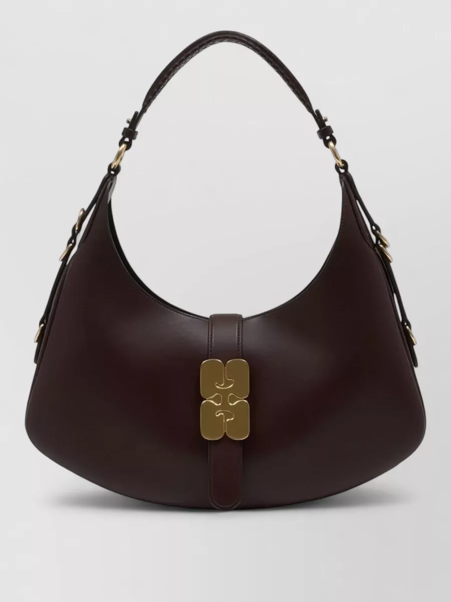 Ganni kat small leather shoulder bag